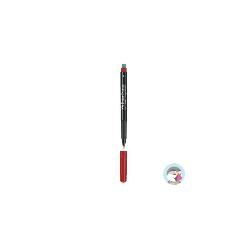 Foliopis z gumką OHP MULTIMARK F 0.6mm czerwony 151321 FABER-CASTELL