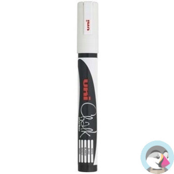Marker kredowy UNI PWE-5M 1.8mm-2.5mm biały UNPWE5M/DBI