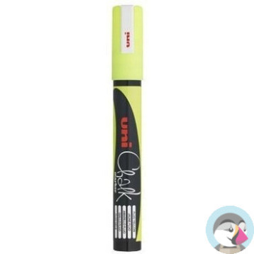 Marker kredowy UNI PWE-5M 1.8mm-2.5mm żółty UNPWE5M/DZO