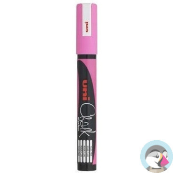 Marker kredowy UNI PWE-5M 1.8mm-2.5mm różowy UNPWE5M/DRO