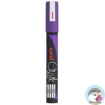 Marker kredowy UNI PWE-5M 1.8mm-2,5mm fioletowy UNPWE5M/DFI