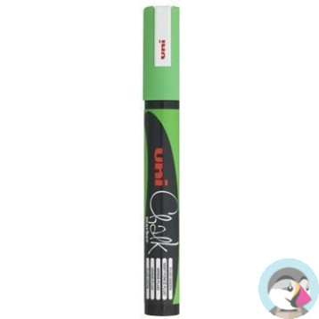 Marker kredowy UNI PWE-5M 1.8mm-2.5mm zielony UNPWE5M/DZI
