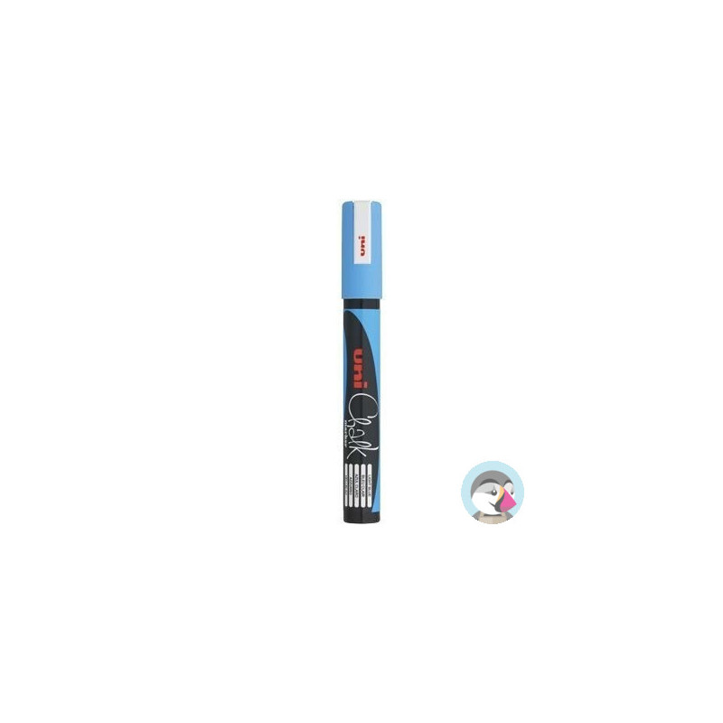 Marker kredowy UNI PWE-5M 1.8mm-2.5mm jasny niebieski UNPWE5M/DJNI