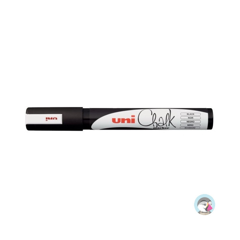 Marker kredowy UNI PWE-5M 1.8mm-2.5mm czarny UNPWE5M/DCA