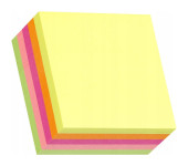 Bloczek samoprzylepny 51x51mm 250k mix 5 kolorów neonowych STICKN 21203