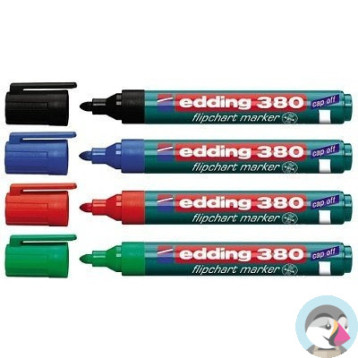Marker flipchart okrągły 1.5-3mm czerwony EDDING 380/002/CZ