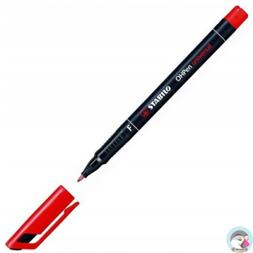 Foliopis STABILO OHPen F niezmywalny 0.7mm czerwony 842/40