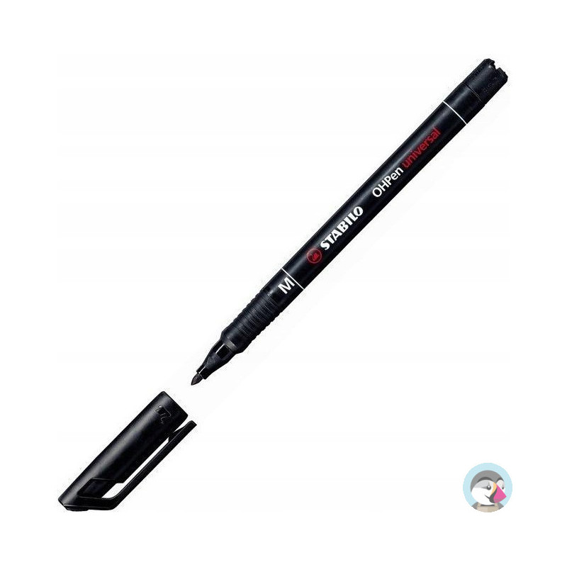 Foliopis STABILO OHPen M niezmywalny 1.0mm czarny 843/46