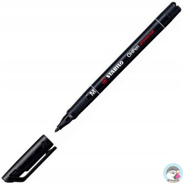 Foliopis STABILO OHPen M niezmywalny 1.0mm czarny 843/46