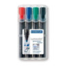 Marker 350S 4 szt w etui STAEDTLER permamentny ścięty