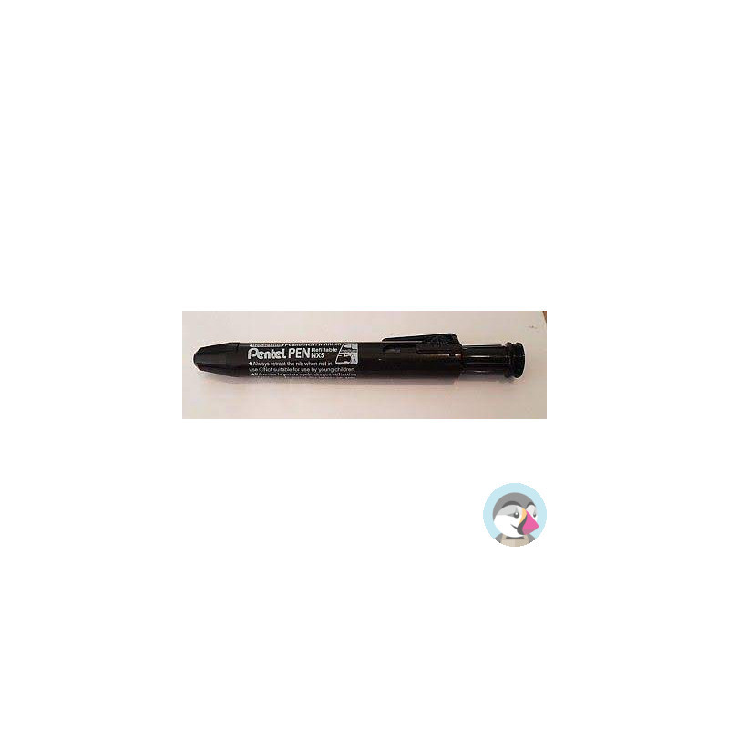 Marker permanentny czarny z systemem przyciskowym NX5A PENTEL