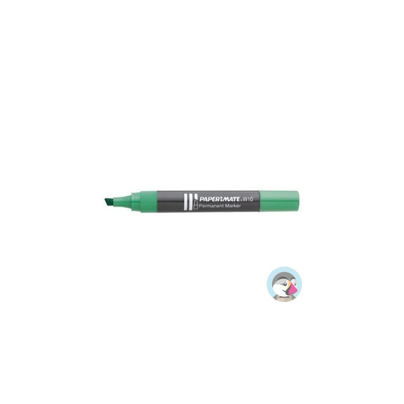 Marker permanentny W10 ścięty zielony PAPER MATE