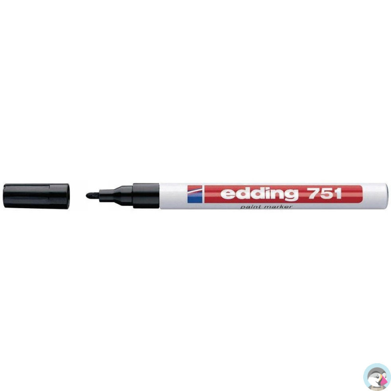 Marker lakierowy 1-2mm 751 czarny okrągła końcówka 751/001/C EDDING