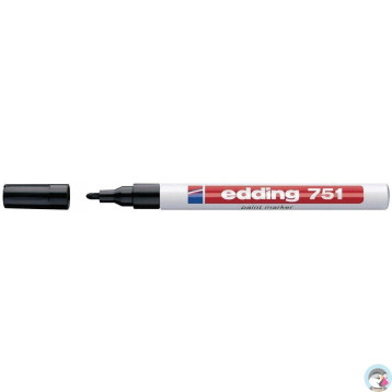 Marker lakierowy 1-2mm 751 czarny okrągła końcówka 751/001/C EDDING