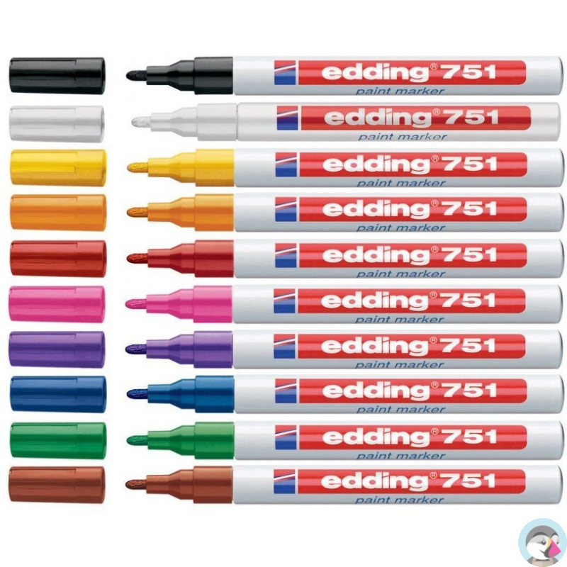 Marker lakierowy 1-2mm 751 czerwony okrągła końcówka 751/002/CZ EDDING