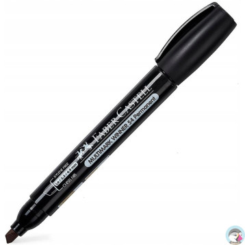 Marker permanentny nr 54 czarny ścięta końcówka 157999 Faber-Castell