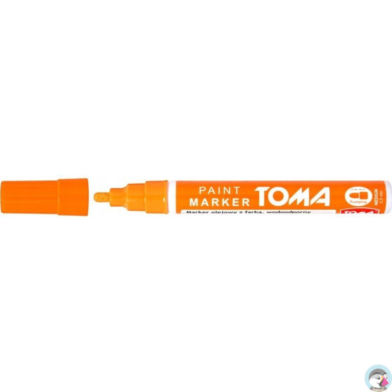 Marker olejowy grubość 2.5mm pomarańczowy TO-440 TOMA