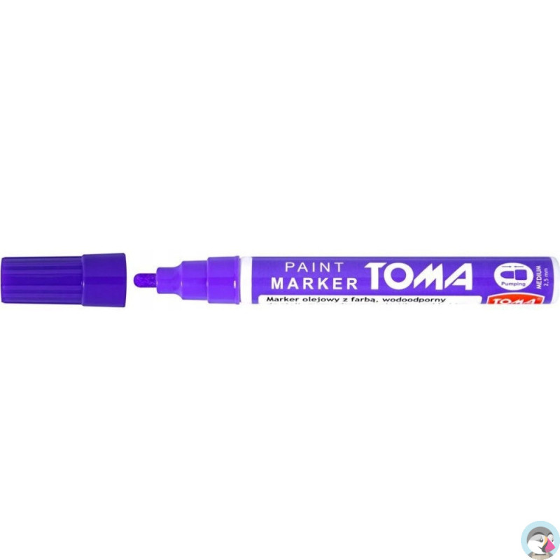 Marker olejowy grubość 2.5mm fioletowy TO-440 TOMA