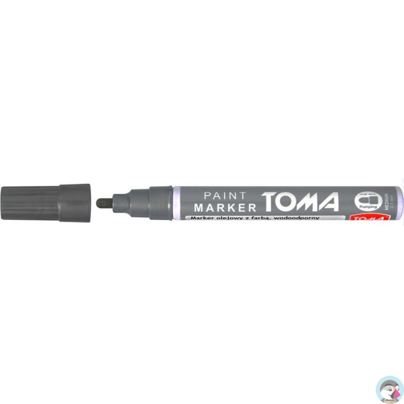 Marker olejowy TO-440 grubość 2.5mm szary TOMA