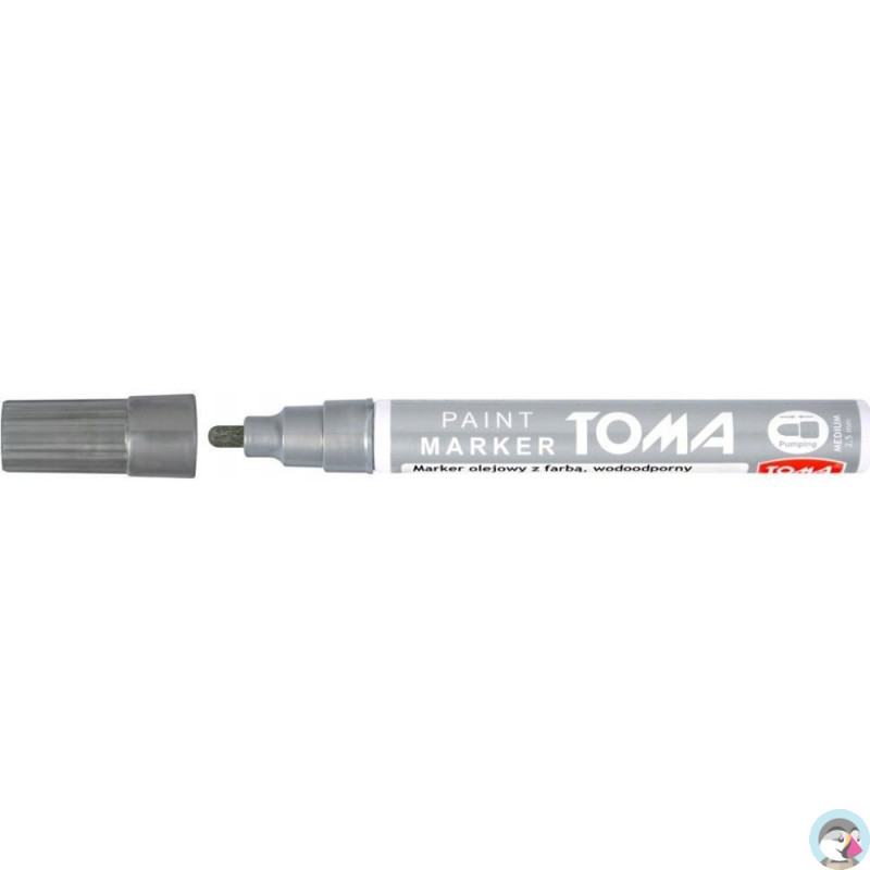 Marker olejowy grubość 2.5mm srebrny TO-440 TOMA