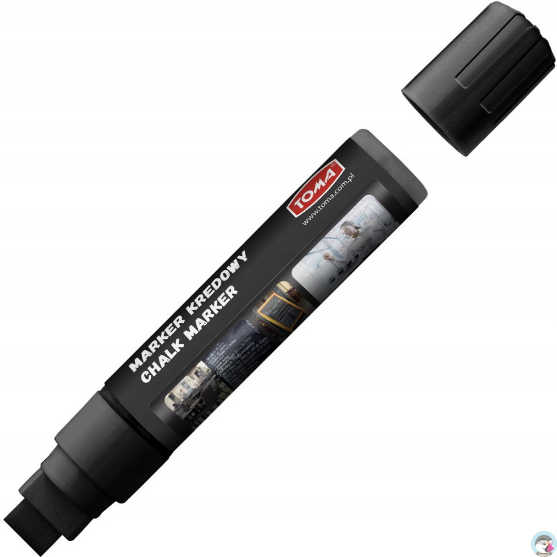 Markery kredowe końcówka 15x8mm czarne TO-290 32 TOMA