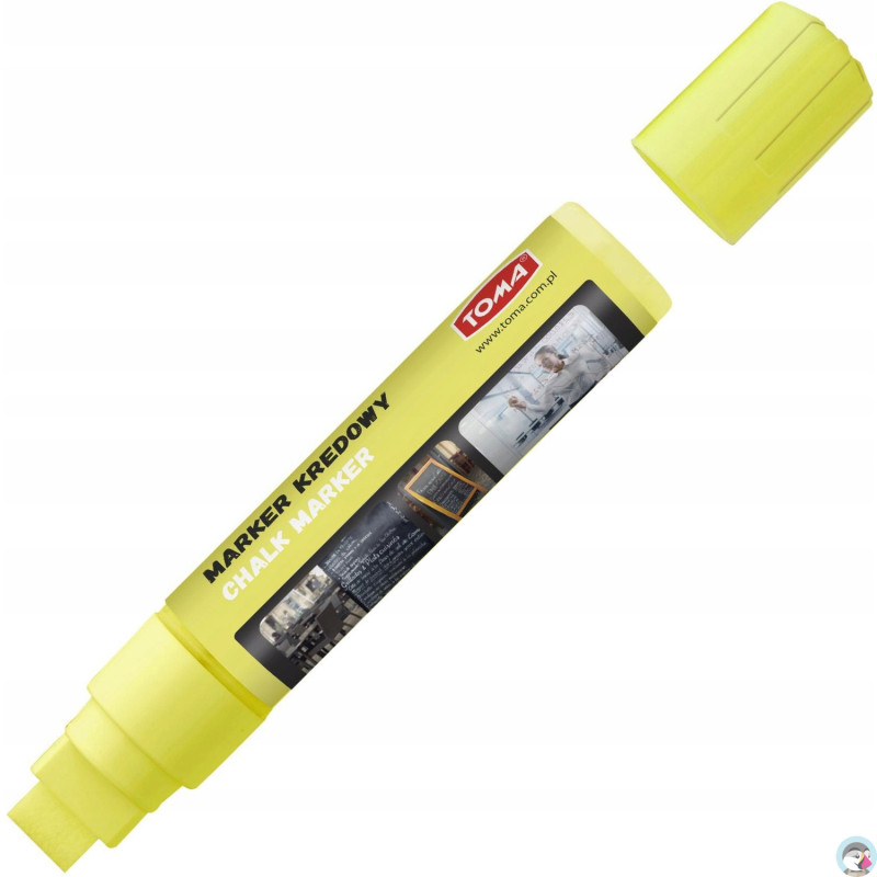 Markery kredowe końcówka 15x8mm żółte TO-290 72 TOMA