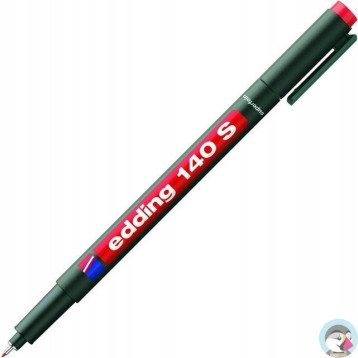 Marker niezmywalny do folii 0,3mm czerwony 140S/002/CZ ED EDDING