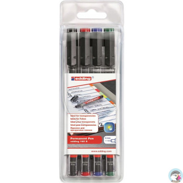 Markery niezmywalne do folii 4 kol. 0,3mm 140S/4S ED EDDING