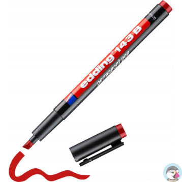 Marker niezmywalny do folii 1-3mm czerwony 143B/002/CZ ED EDDING
