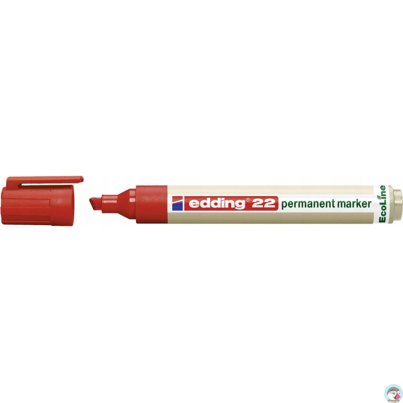 Marker permanentny ekologiczny ścięta końcówka czerwony 22/002/CZ ED EDDING