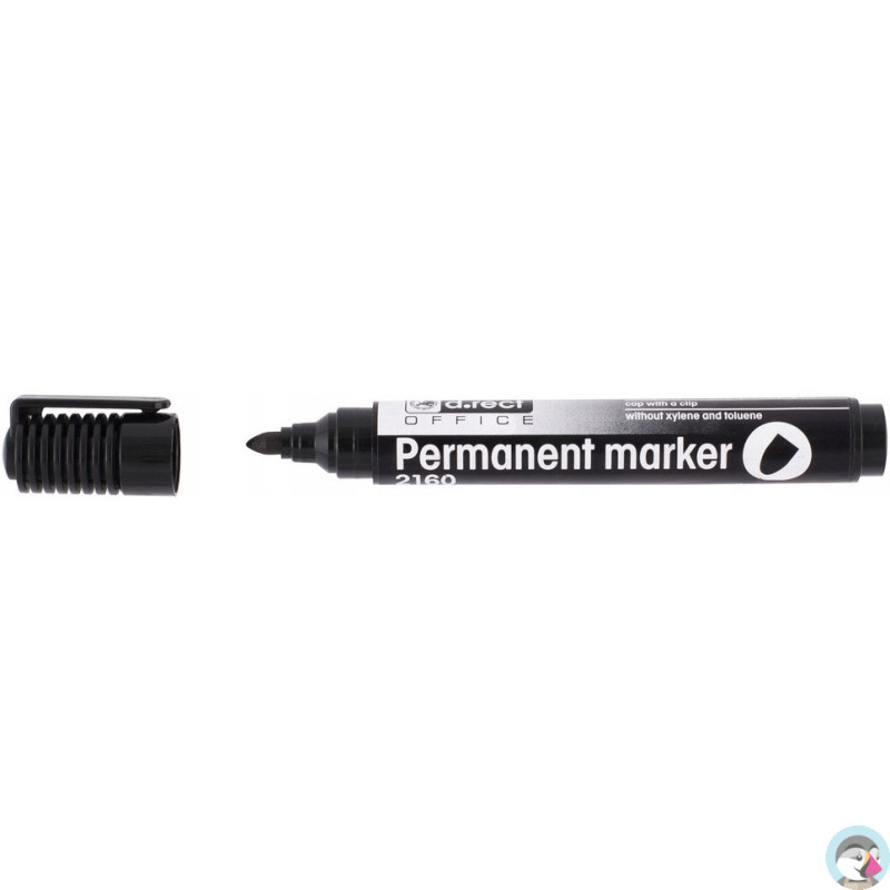 Marker permanentny 2160 czarny okrągła końcówka 101111 D.RECT