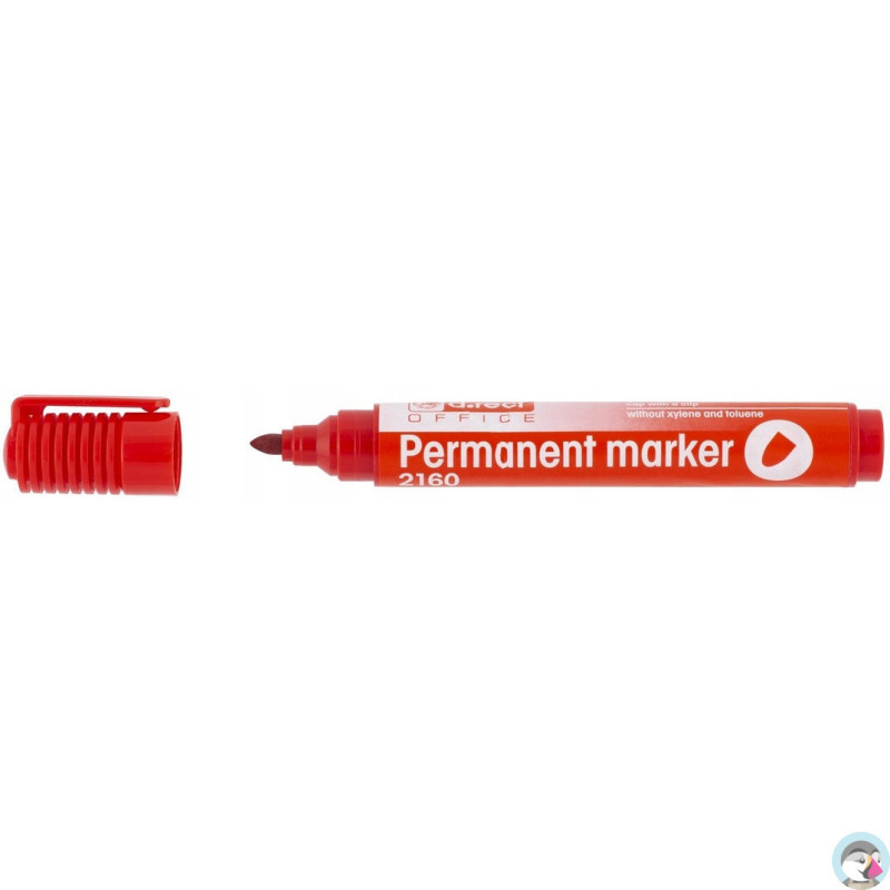 Marker permanentny 2160 czerwony okrągła końcówka 101112 D.RECT
