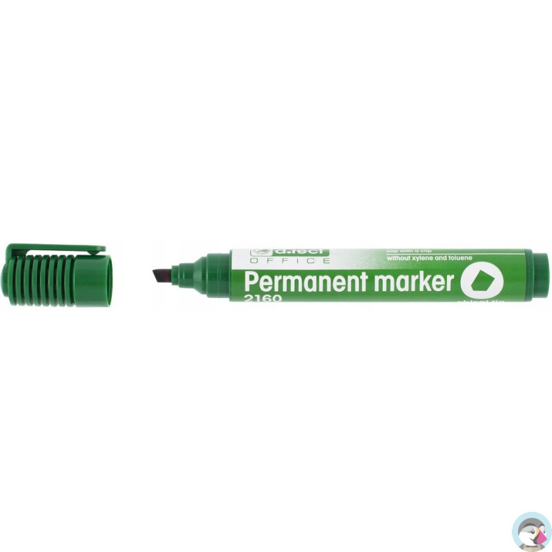 Marker permanentny 2160 zielony ścięta końcówka 101124 D.RECT