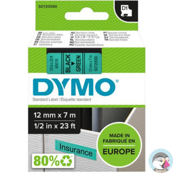 Taśma czarny /zielony 12mm/7m 5045019 DYMO S0720590