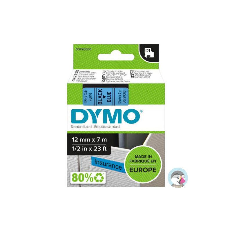 Taśma 12mm/7m czarny /niebieski 45016 DYMO S0720560