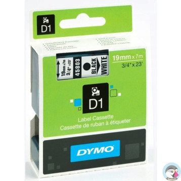 Taśma 19mm/7mm czarny /biała 45803 DYMO S0720830