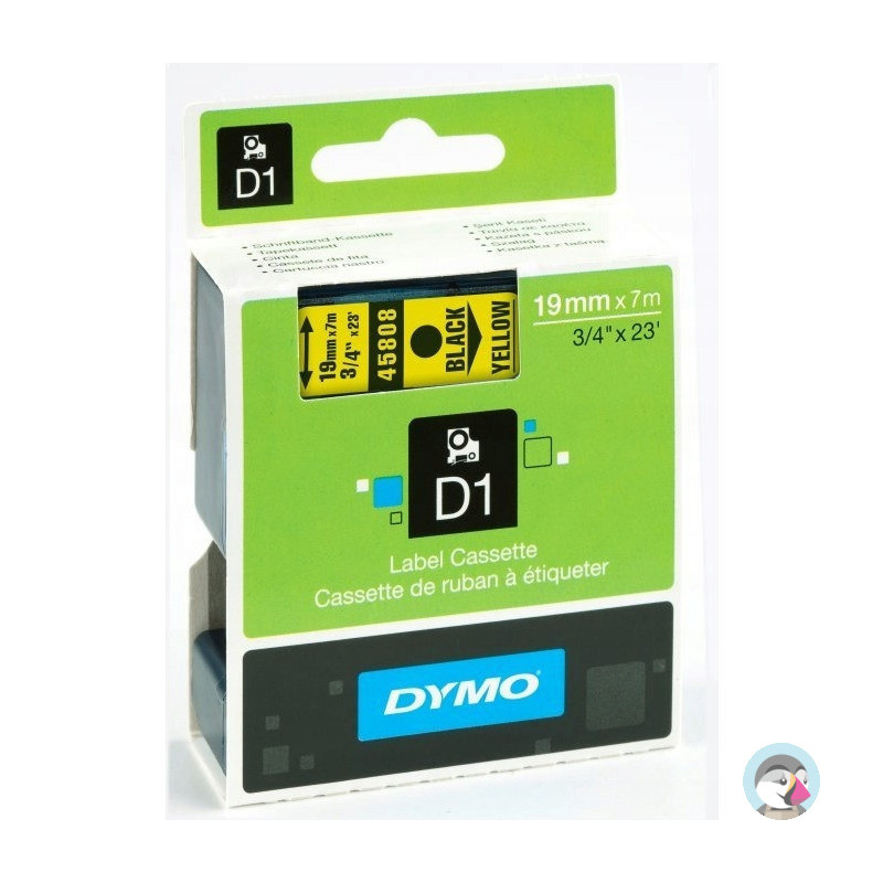 Taśma 19mm/7mm czarny /żół. 45808 DYMO S0720880