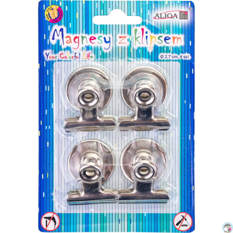 Magnesy z klipsem 4 szt, PH-5113 ALIGA