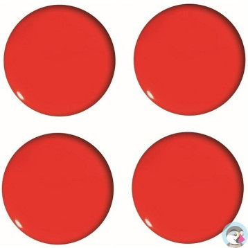 Magnesy do tablic czerwone wypukłe 40mm (4szt.) GM303-PC4 TETIS