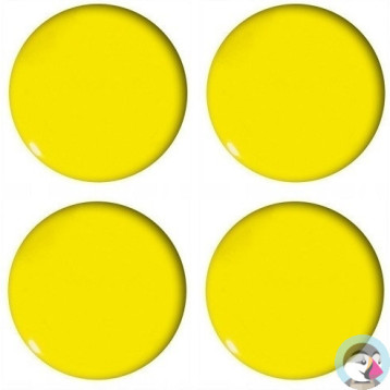 Magnesy do tablic żółte wypukłe 40mm (4szt.) GM303-PY4 TETIS