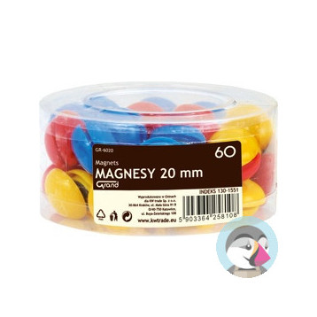 Magnesy GR-6020 20mm 60szt. 130-1551