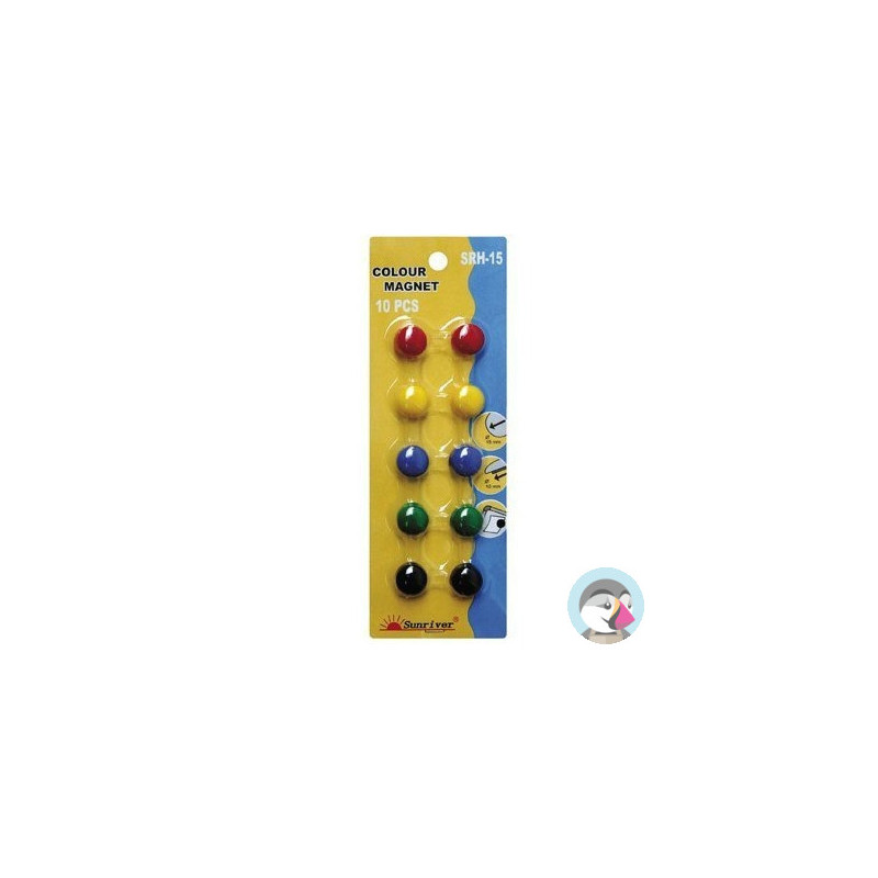 Magnesy ARGO kolorowe WF-15 opakowanie 10sztuk SRH-15