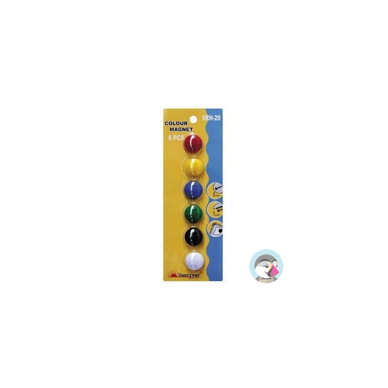 Magnesy kolorowe WF-20 opakowanie 6sztuk SRH-20 ARGO