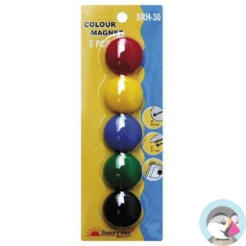 Magnesy kolorowe WF-30 opakowanie 5 sztuk SRH-30 ARGO