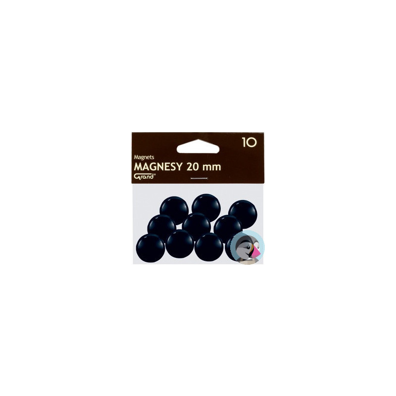 Magnesy 20mm czarne (10szt.) 130-1687 GRAND