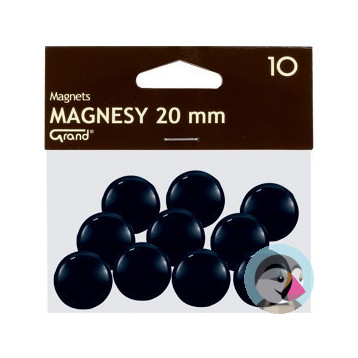 Magnesy 20mm czarne (10szt.) 130-1687 GRAND