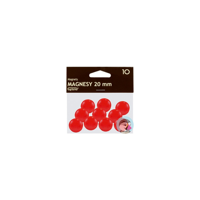 Magnesy 20mm GRAND czerwone (10szt.) 130-1688 GRAND
