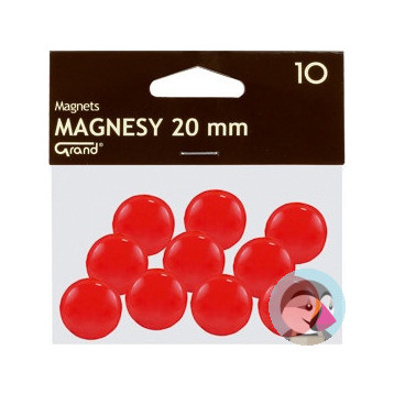 Magnesy 20mm GRAND czerwone (10szt.) 130-1688 GRAND