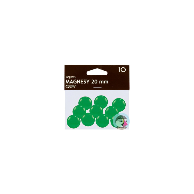 Magnesy 20mm zielone (10szt.) 130-1692 GRAND