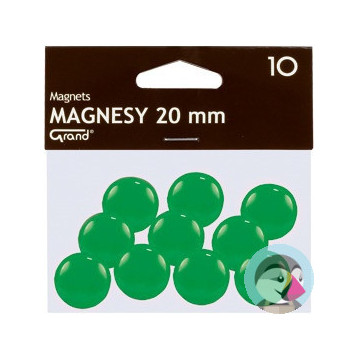 Magnesy 20mm zielone (10szt.) 130-1692 GRAND
